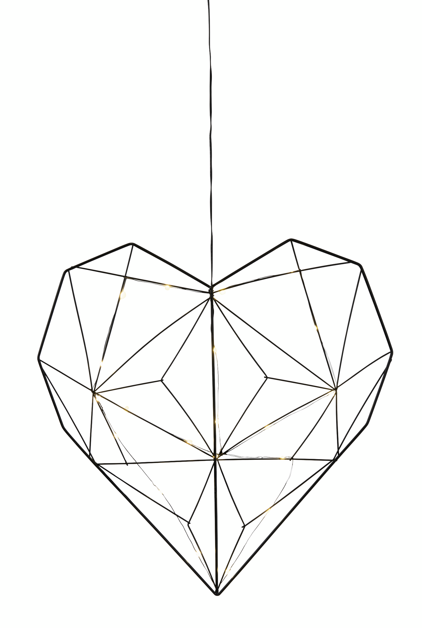 Seinäkoriste Airam sydän Viola 50cm 30 lediä