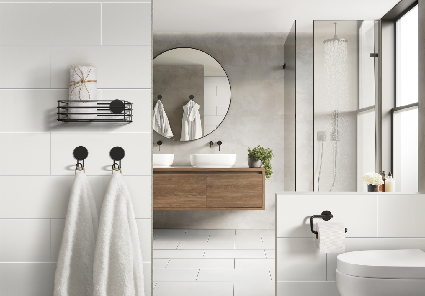 Wc-paperiteline Beslagsboden tarrakiinnitteinen BB1130 musta rst