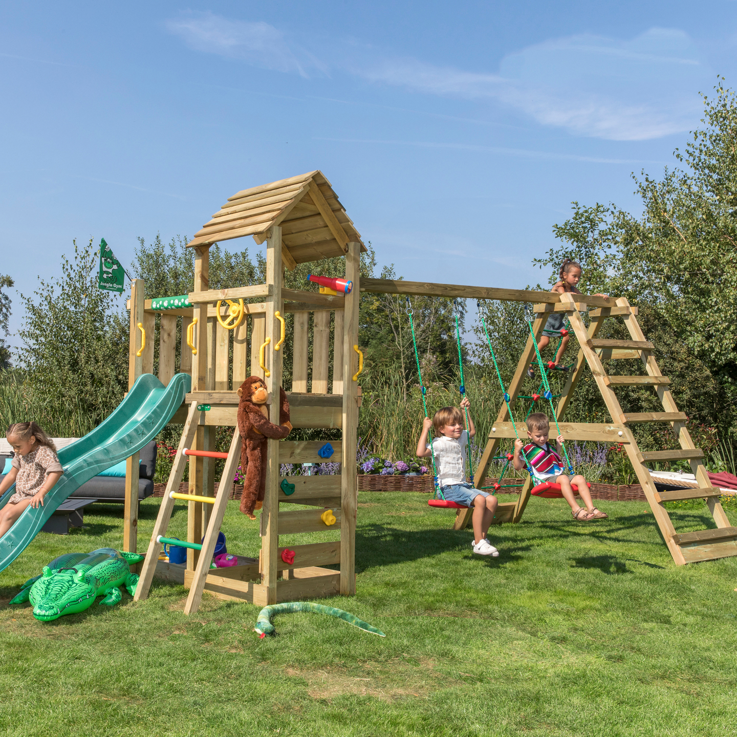 Leikkitorni Jungle Safari ja kiipeilyosa