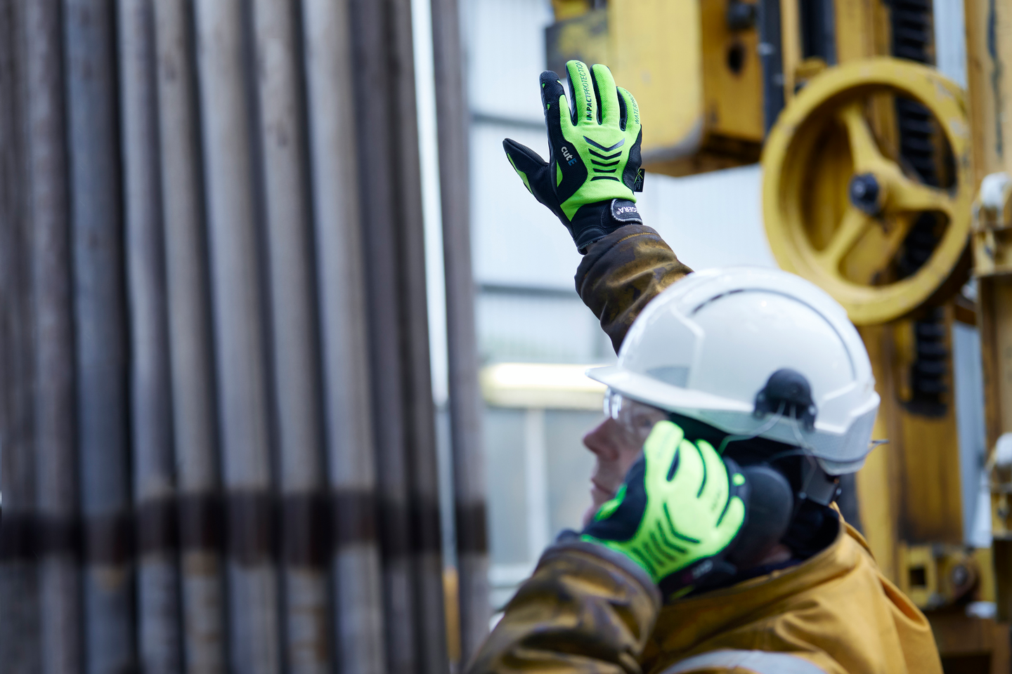 Käsineet TEGERA 7775 iskua vaimentavat nahkaa Cut E