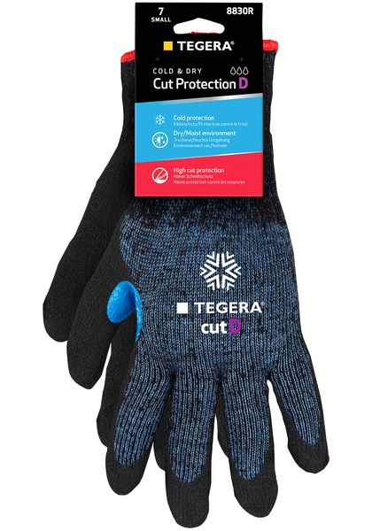 Viiltosuojakäsineet TEGERA 8830R talvi nitriilivaahto Cut D