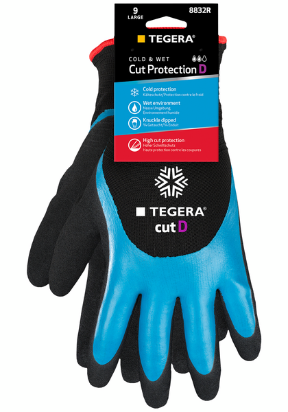 Viiltosuojakäsineet TEGERA 8832R talvi lateksi Cut D