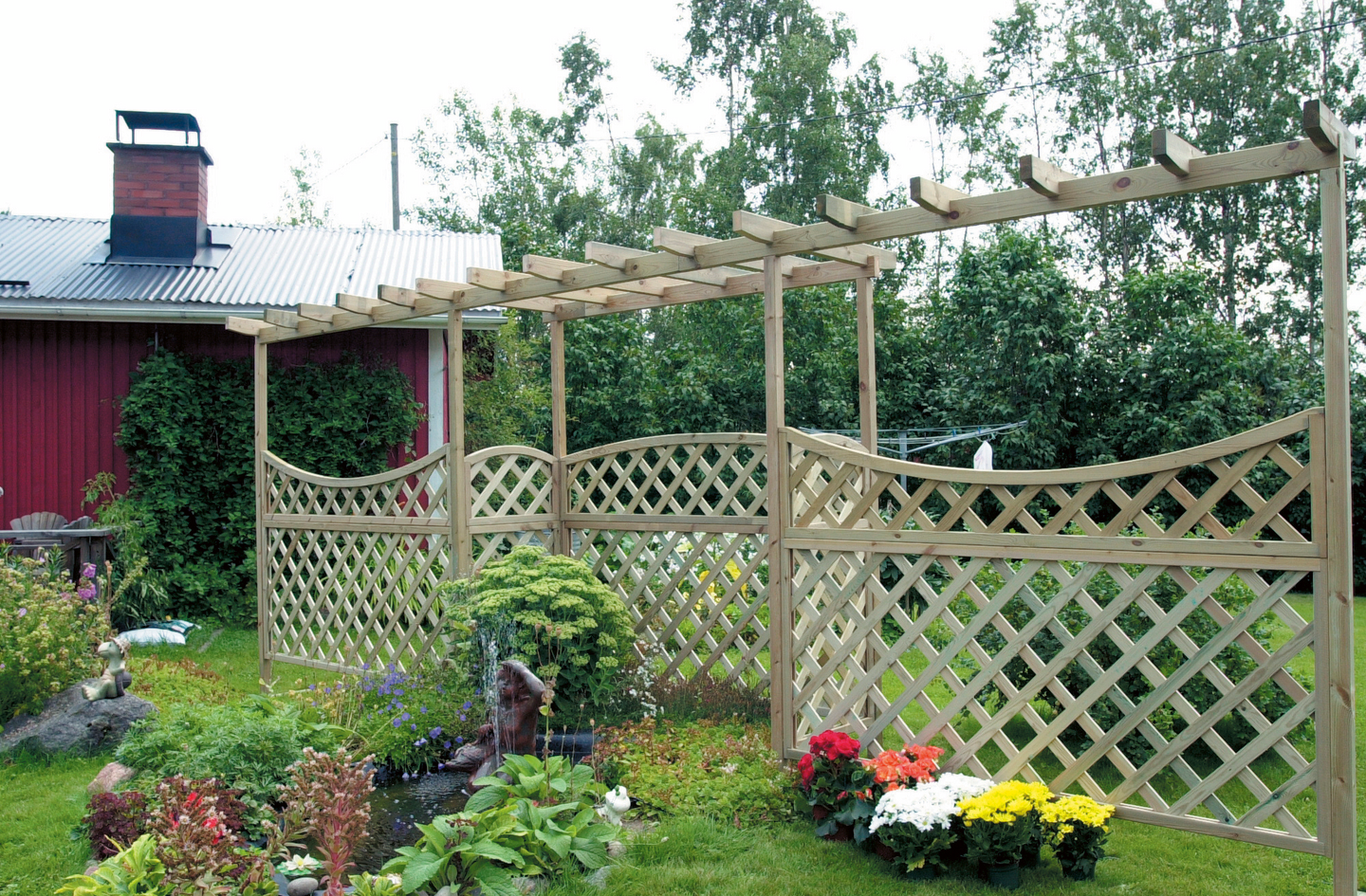 Pergolan orsi 1870mm ja nappulat 5kpl Tammiston Puu kestopuu vihreä