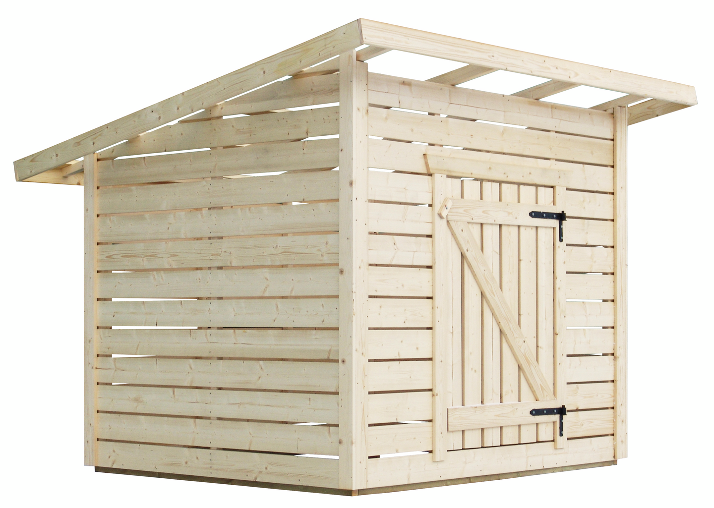 Polttopuuvarasto Tammisto 245x205cm rakolaudoituksella