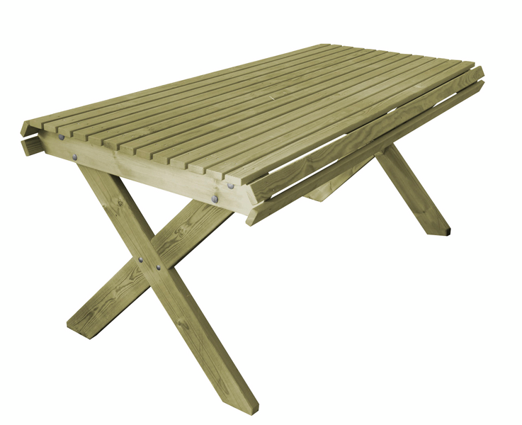 Pöytä Tammiston Puu Susanna 160x77cm vihreä kestopuu