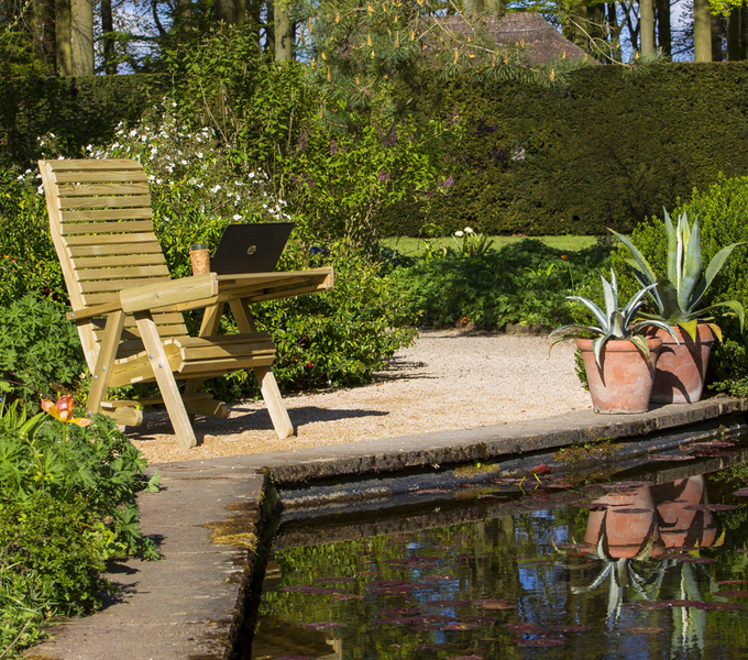 Tuoli Tammiston Puu Elli korkea jatkojaloilla vihreä kestopuu
