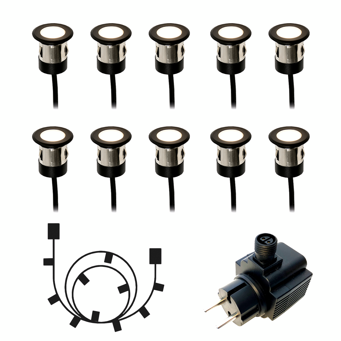 DECKLIGHT ORION 10-PACK SVART