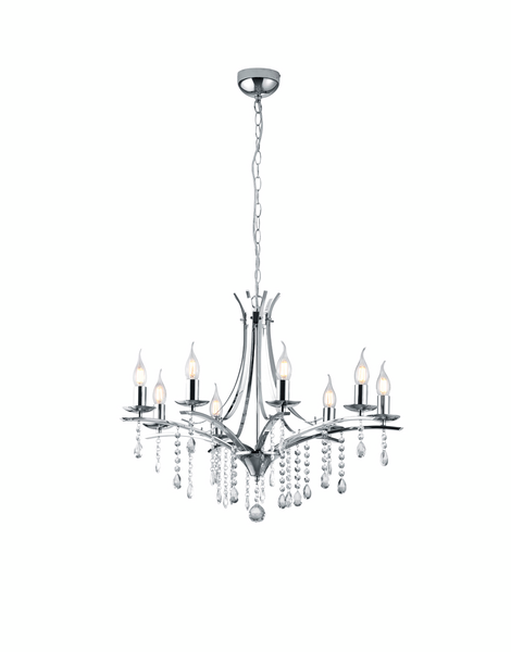 Kattokruunu TRIO Lucerna E14 8-osainen kromi