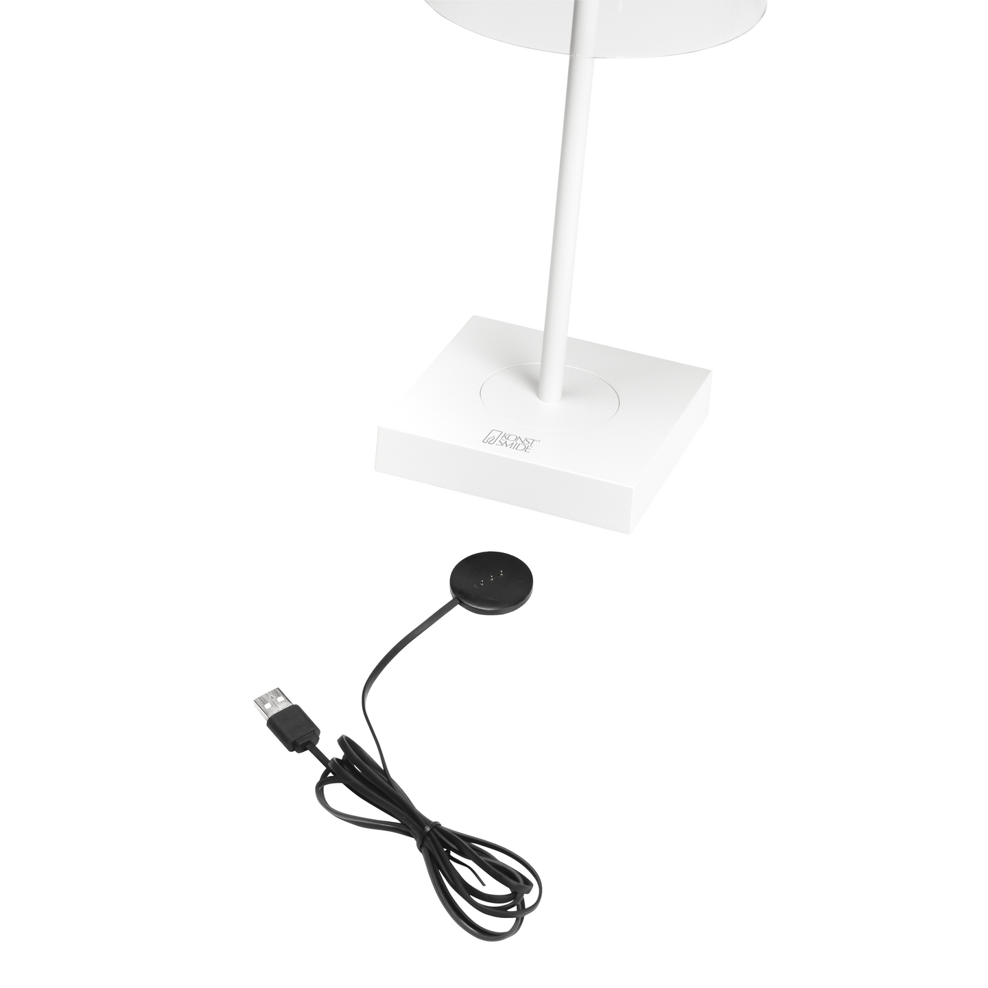 BORDSLAMPA KONSTSMIDE SCILLA VIT USB KONS