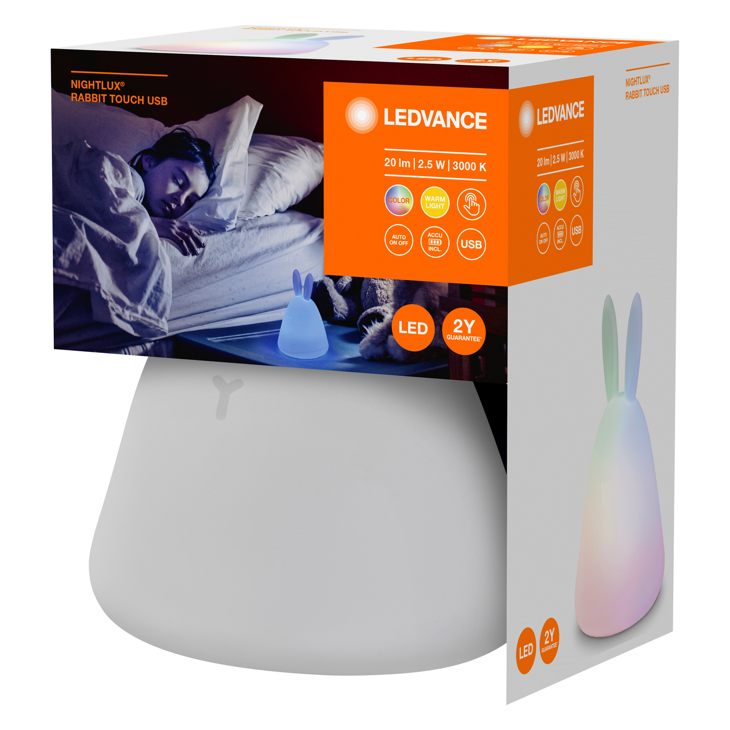 Yövalo LEDVANCE Nightlux Touch Rabbit USB RGBW