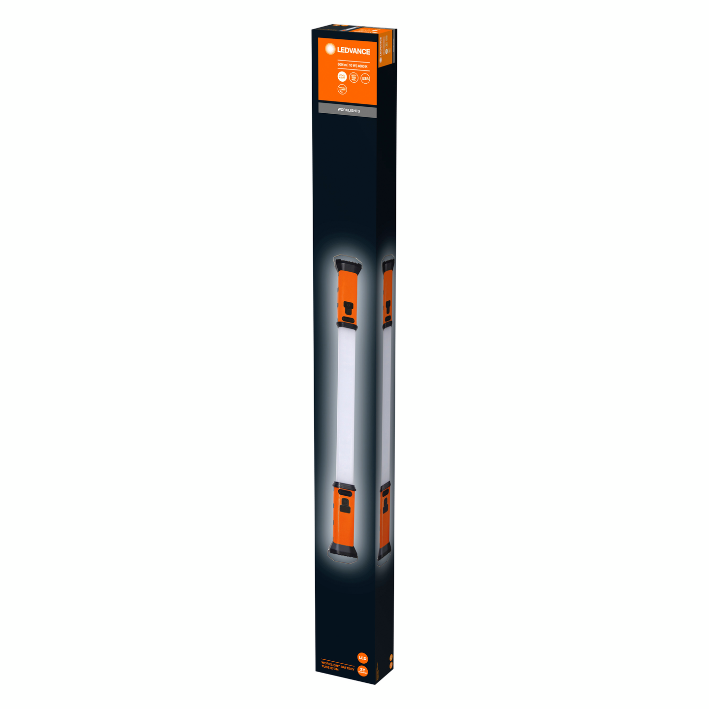 Työmaavalaisin LEDVANCE Tube 67cm Battery 10W 800lm IP20
