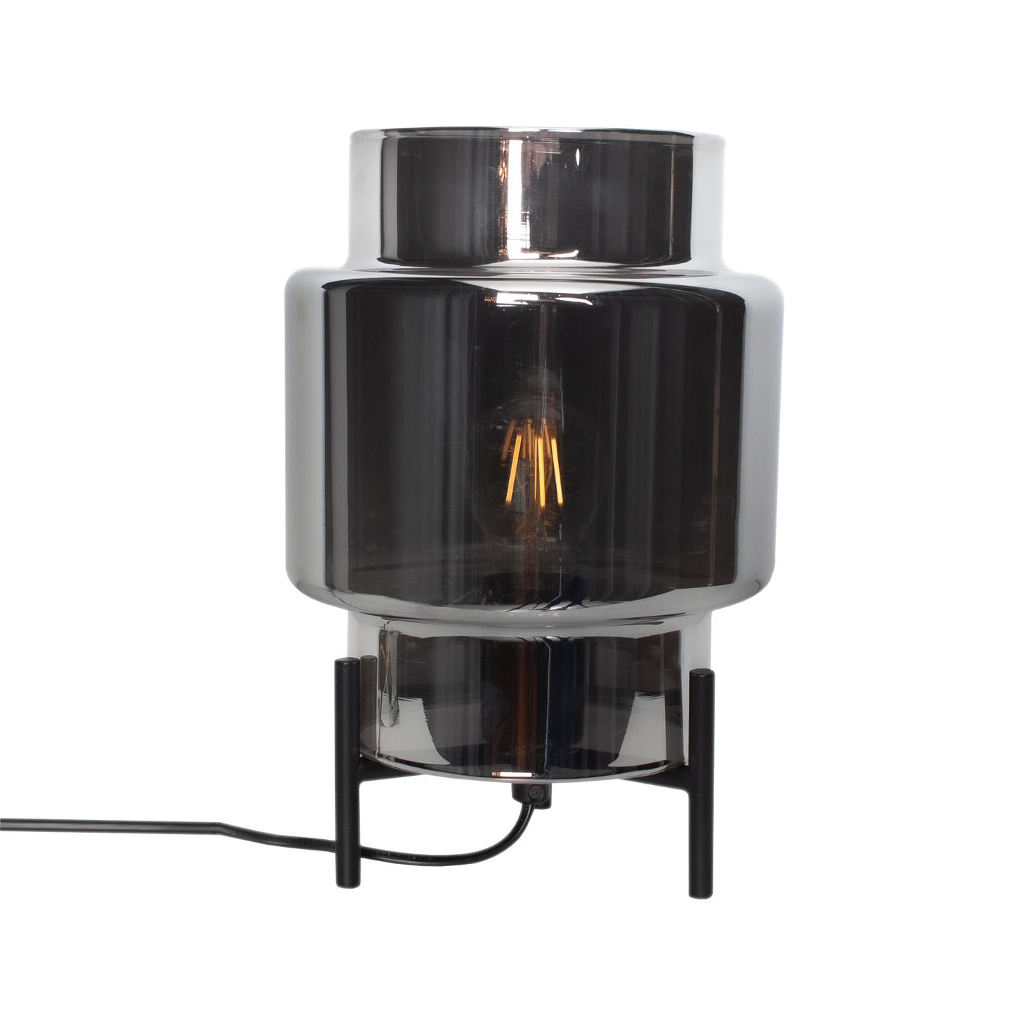 Pöytävalaisin Sessak Ebbot 29cm savunharmaa