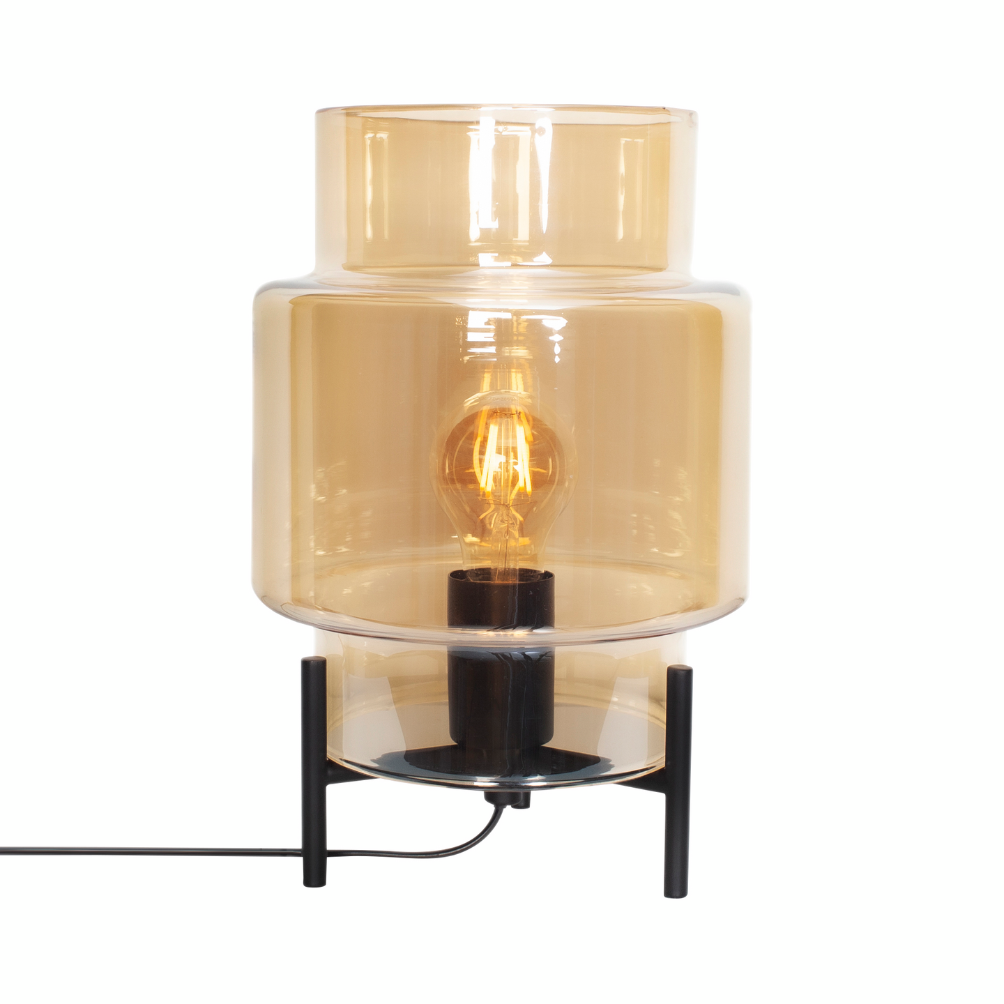 Pöytävalaisin Sessak Ebbot 29cm amber