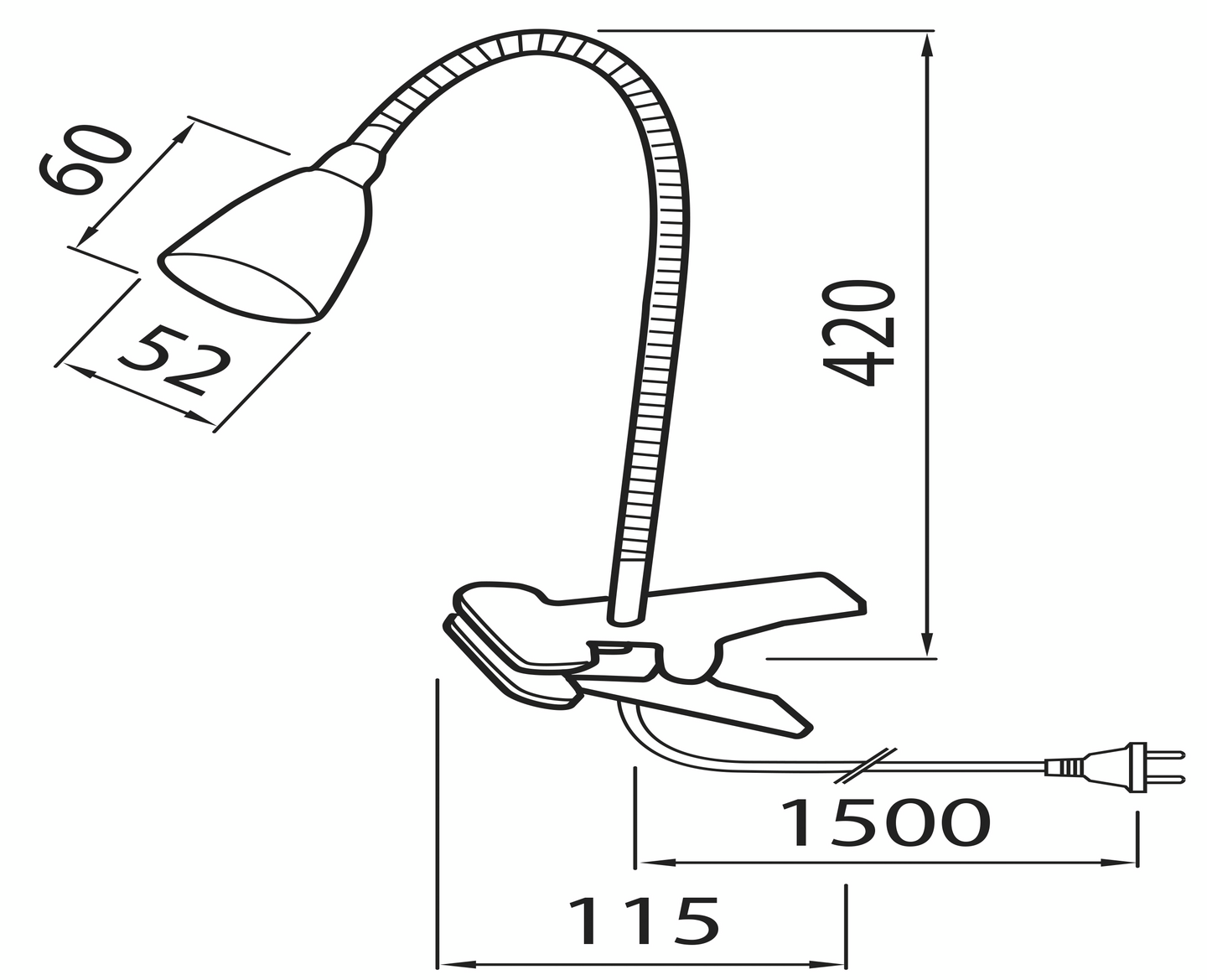 Klipsivalaisin Airam Stella 280lm 3W/830 IP20 musta