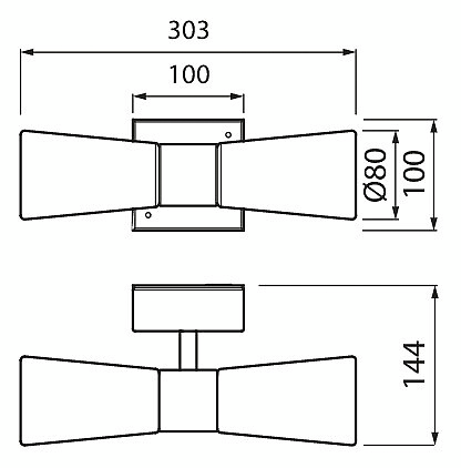 Kylpyhuonevalaisin Airam Spa Avella Double 7W IP44 kromi