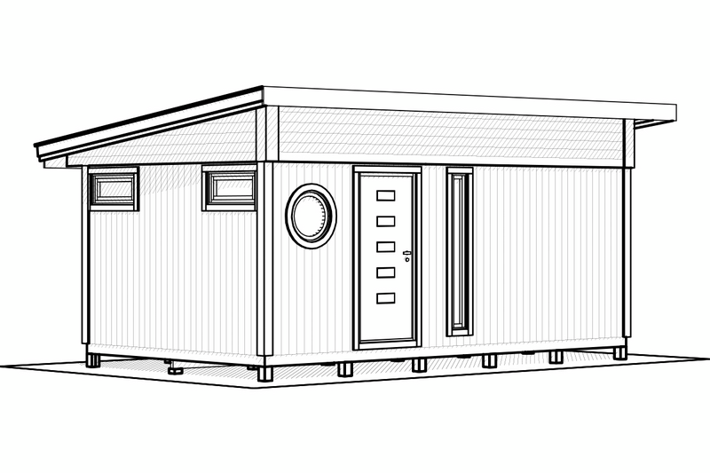 ATTEFALLSHUS JENNA MODUL 18,4 FU SKJUTPA