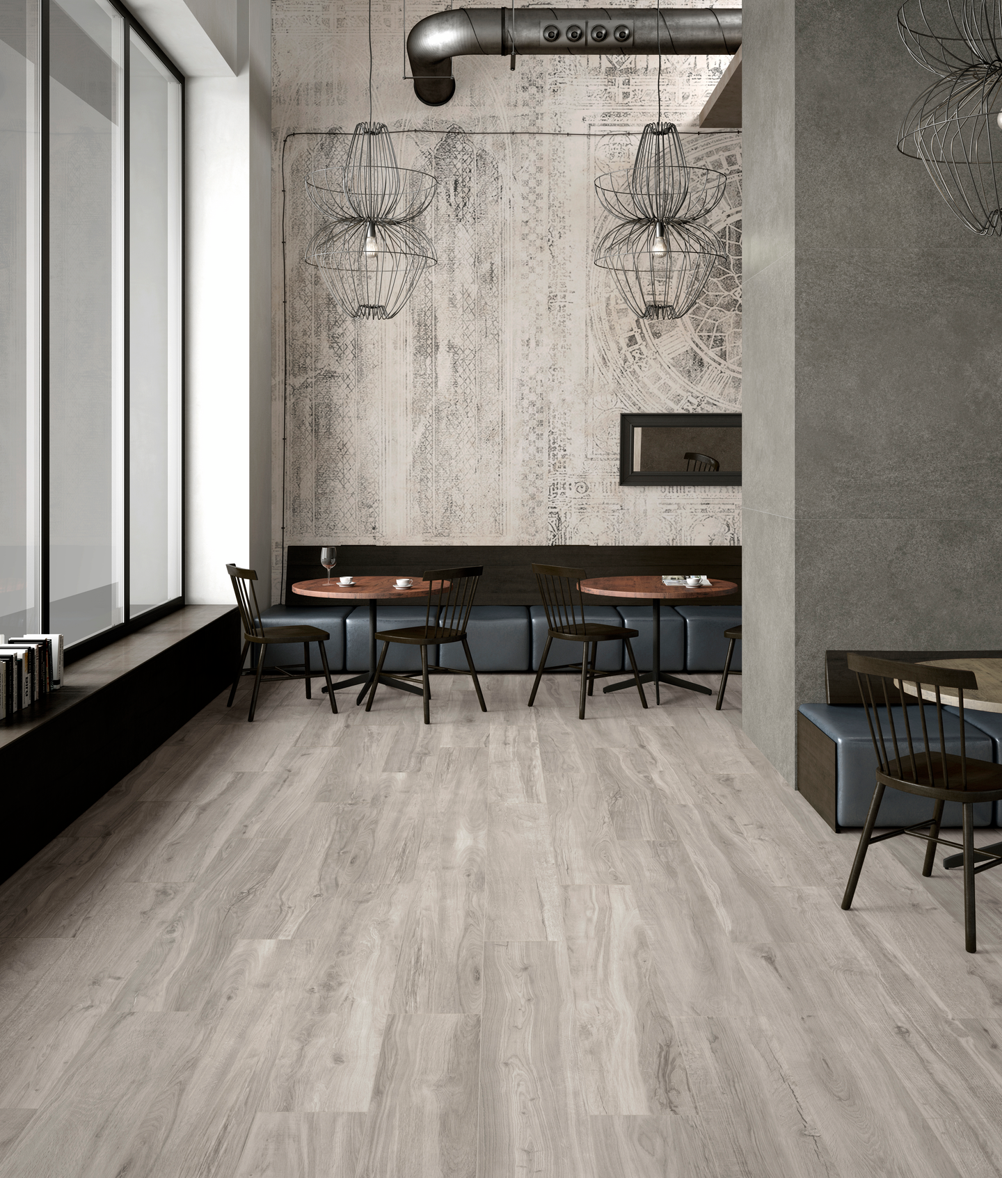 Lattialaatta Cello Cr.Rovere 15x90cm vaaleanharmaa 8,8mm 1,08m²