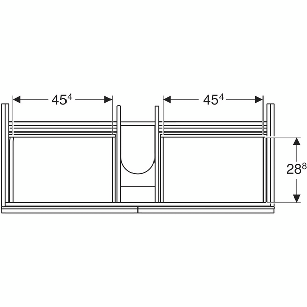 Allaskaappi Geberit Acanto L119 K53,5 S47,6cm valkoinen