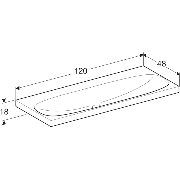 Pesuallas Geberit Acanto L120 S48,2cm Keratect