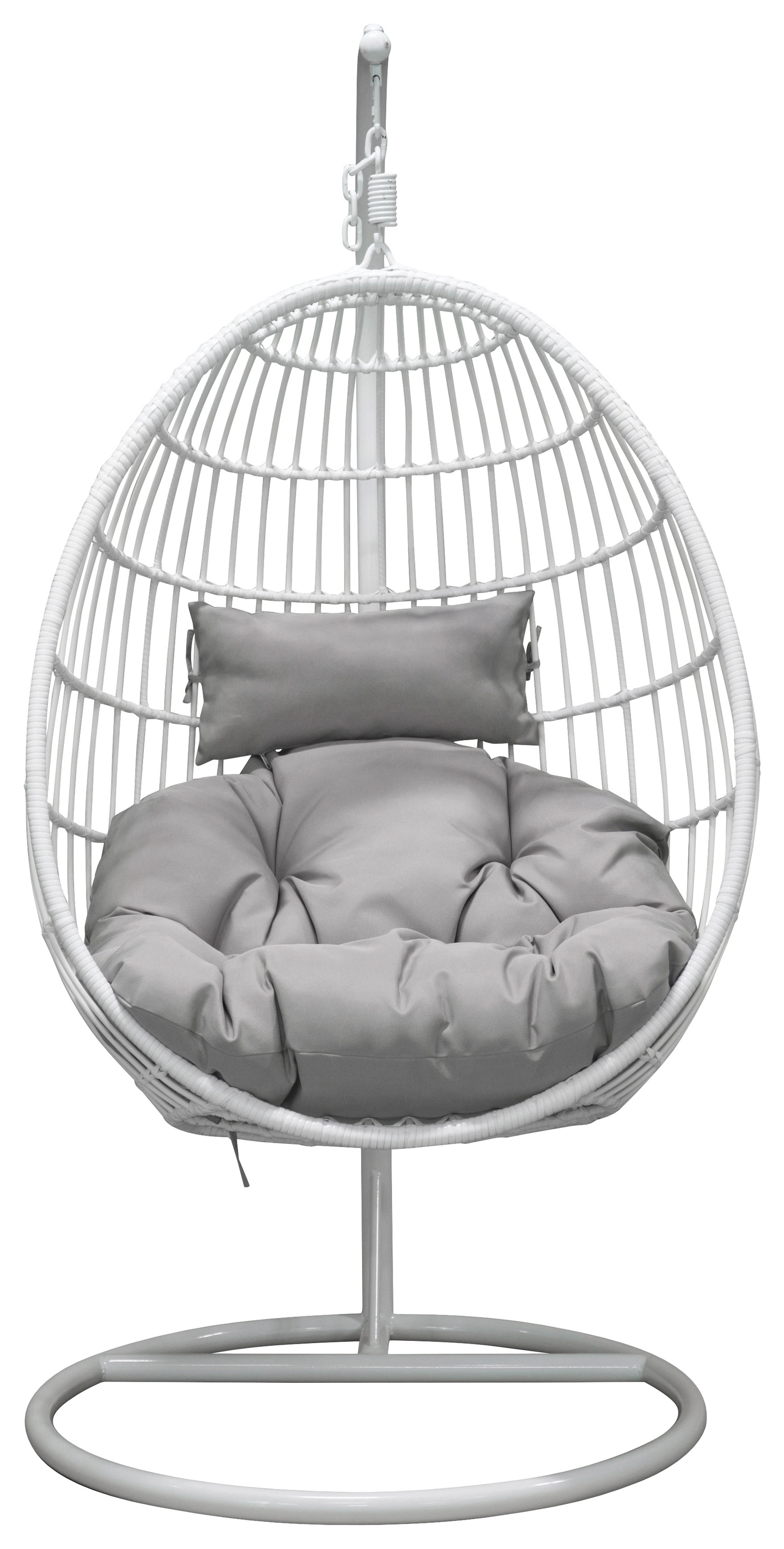 RUND CELLO HÄNGSTOL VILO, VIT/GRÅA