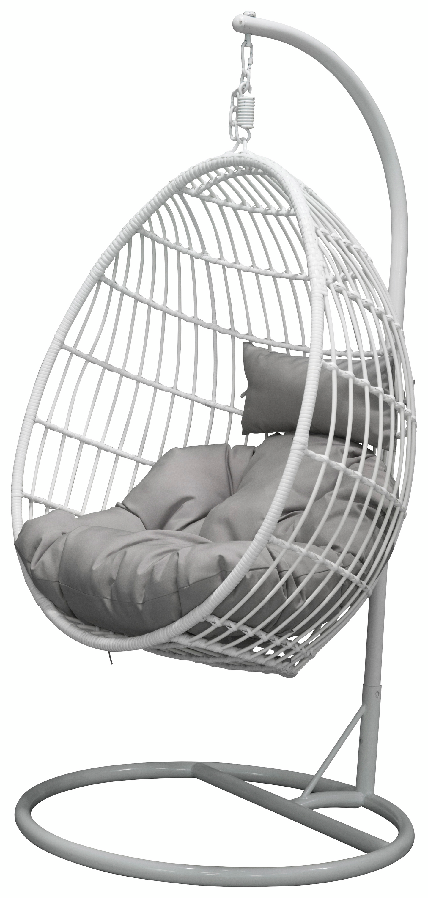 RUND CELLO HÄNGSTOL VILO, VIT/GRÅA