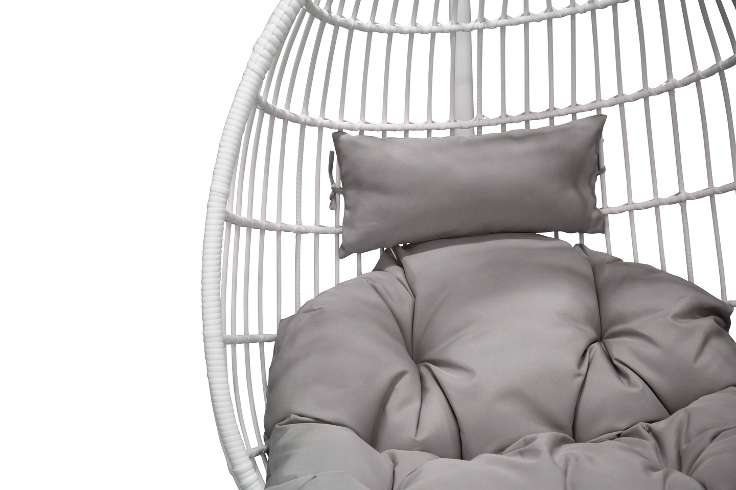 RUND CELLO HÄNGSTOL VILO, VIT/GRÅA