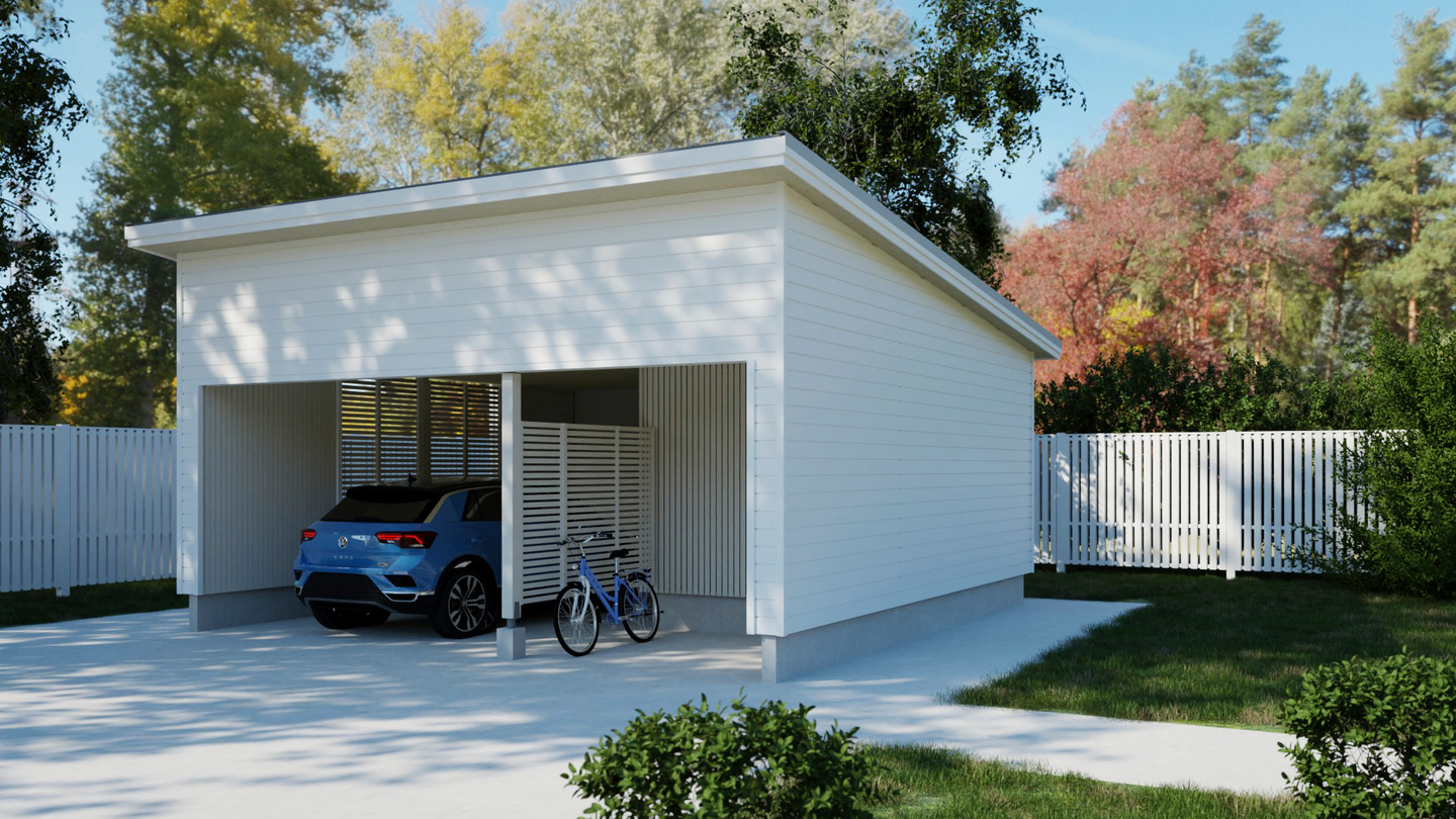 Autokatos Kimara Pontti AK12,5VP vaakaverhous + pulpettikatto 12,5m²