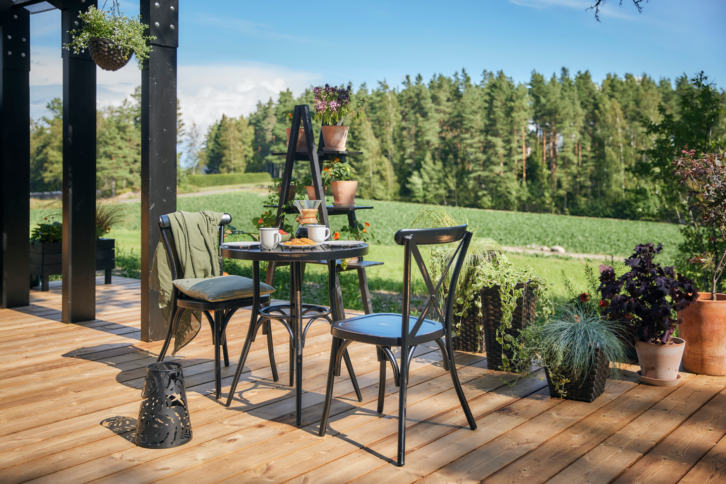 Parvekesetti Cello Vintage musta