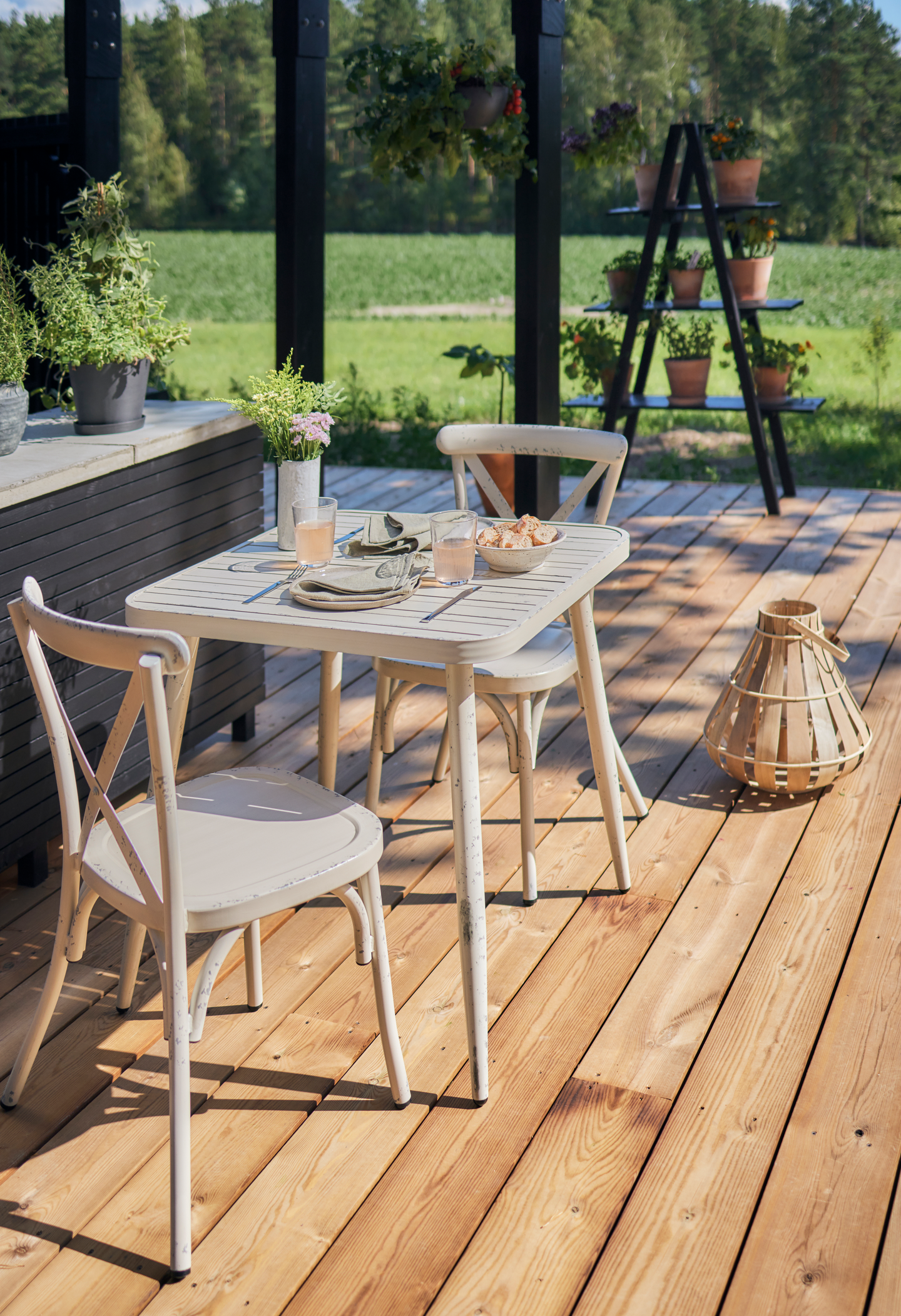 Parvekesetti Cello Retro valkoinen