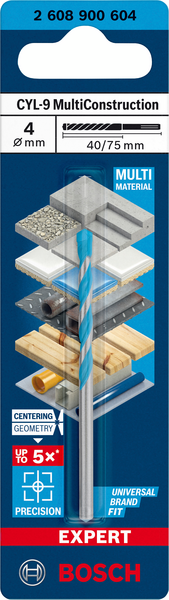 Poranterä Bosch Expert CYL-9 MultiConstruction 4x40x75mm