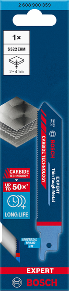 Puukkosahanterä Bosch Expert Thin Tough Metal S 522 EHM