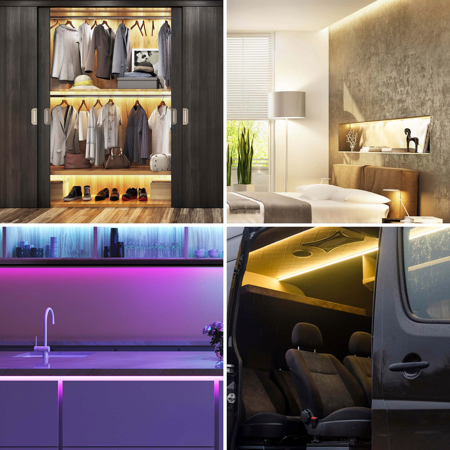 LED-nauha Nedis RGB SmartLife Bluetooth lämmin valkoinen 2000mm