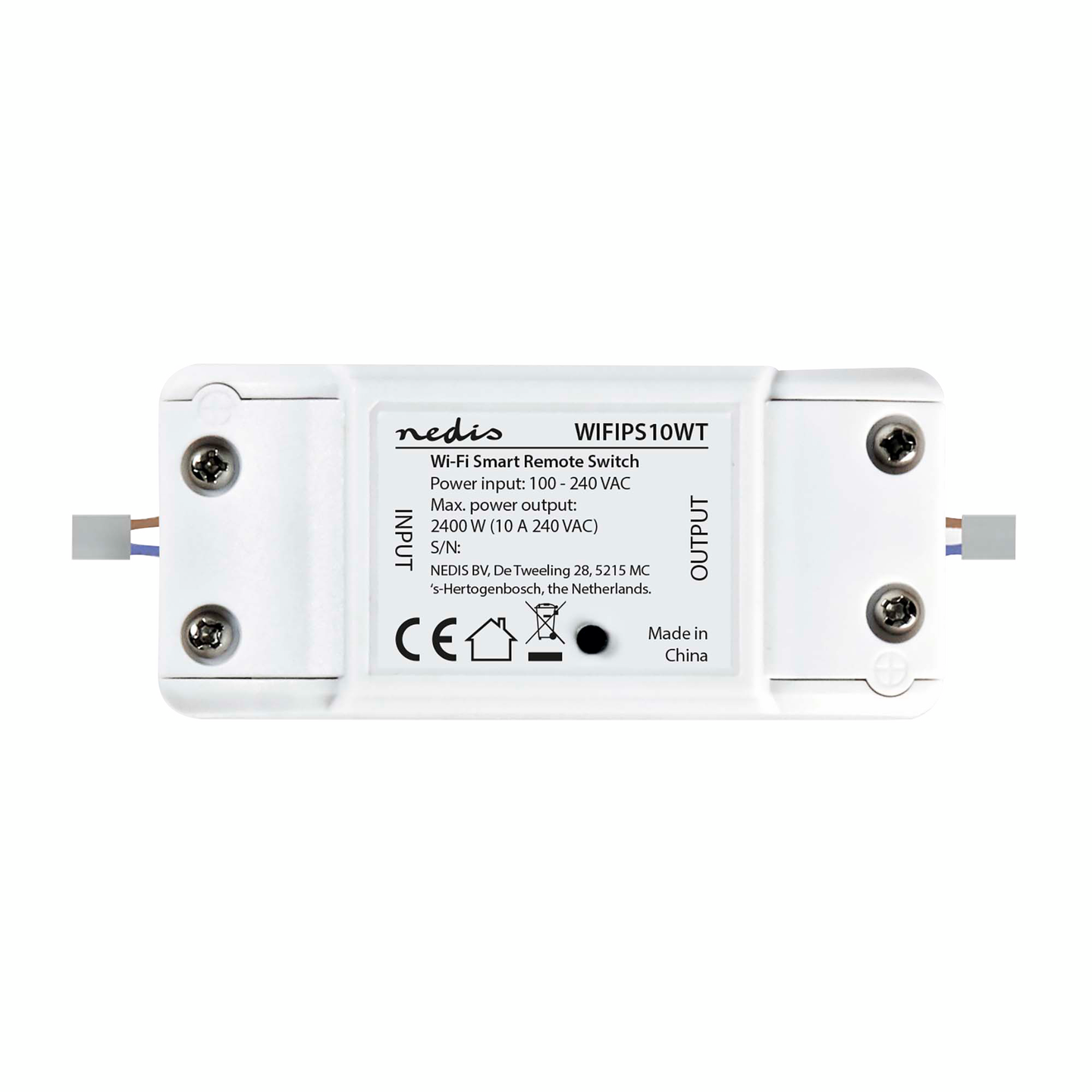 Virtakytkin Nedis SmartLife  Wi-Fi 2400 W Riviliitin Sovellus saatavana