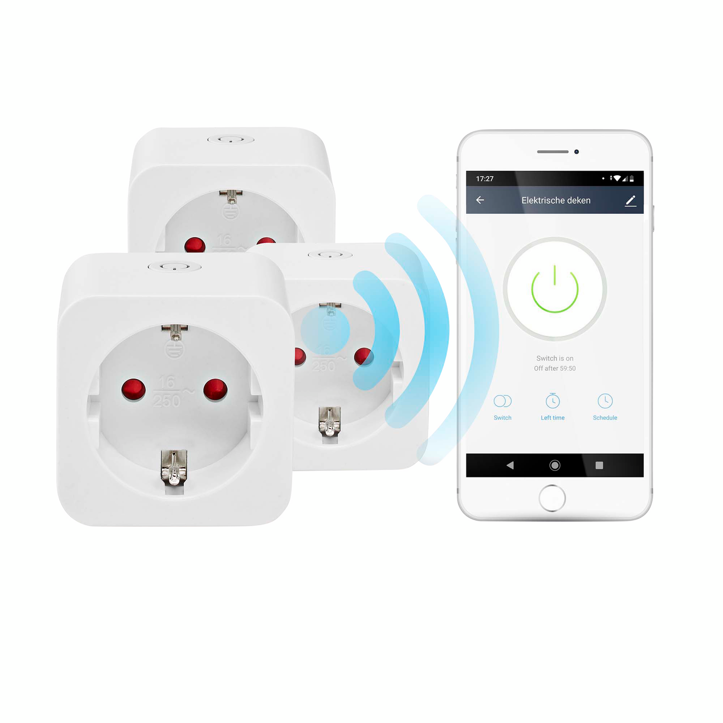 Älypistorasia Nedis SmartLife Wi-Fi 3 kpl 3680 W Type F (CEE 7/3) -10 - 45 °C