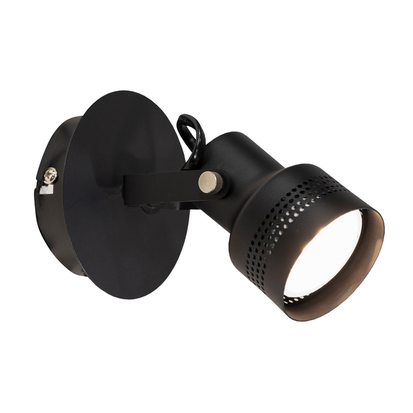 Seinävalaisin CELLO Tonal 1-osainen GU10 mattamusta