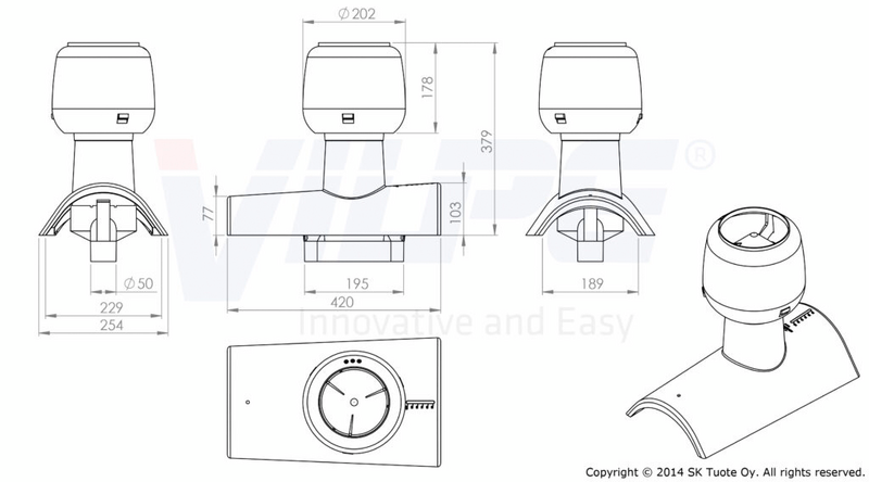 Harjatiilituuletin VILPE musta