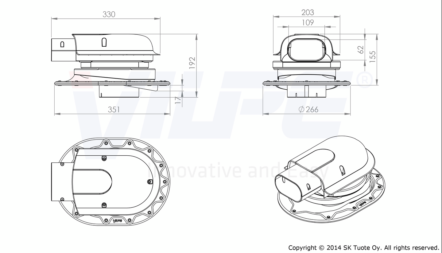 Läpivientisarja VILPE Solar Classic punainen
