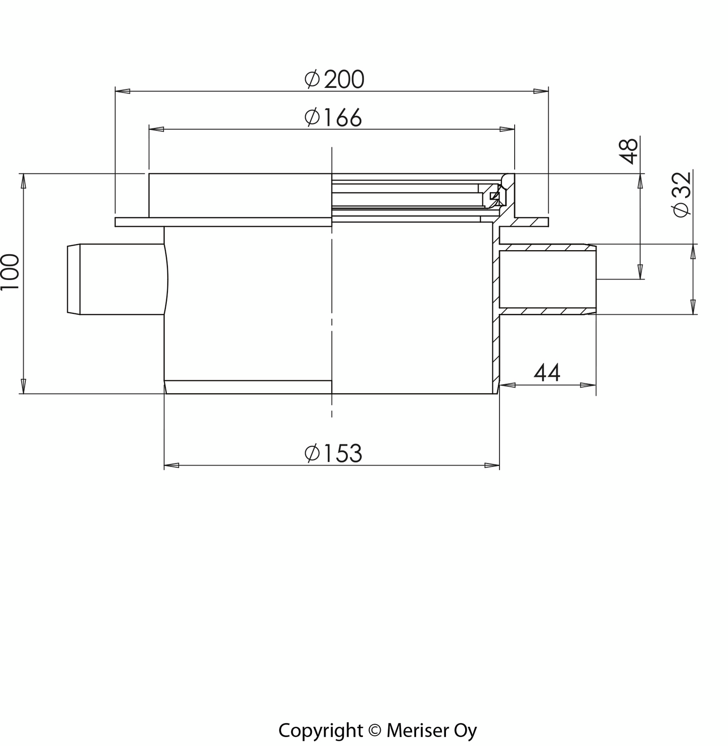 Korokerengas Merika 2x32 sivuliitäntä 401