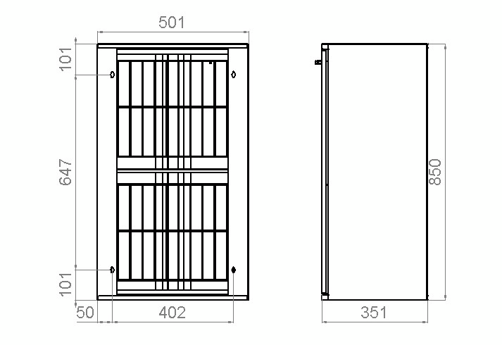 Pyykkikaappi Polaria PYK 500 vasen alakaappi