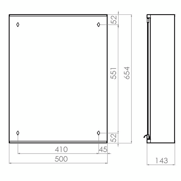 Peilikaappi Polaria PK-S 500