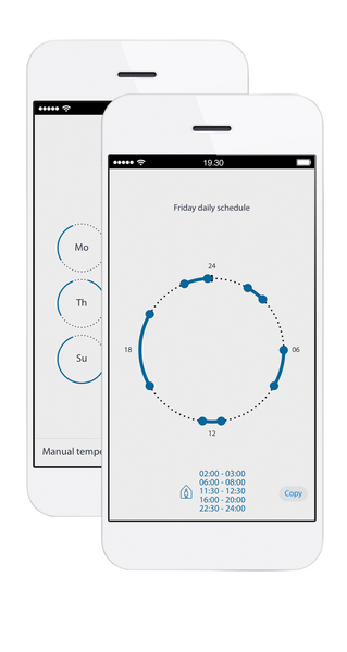 Yhdistelmätermostaatti Devi DEVIreg Smart Polar White