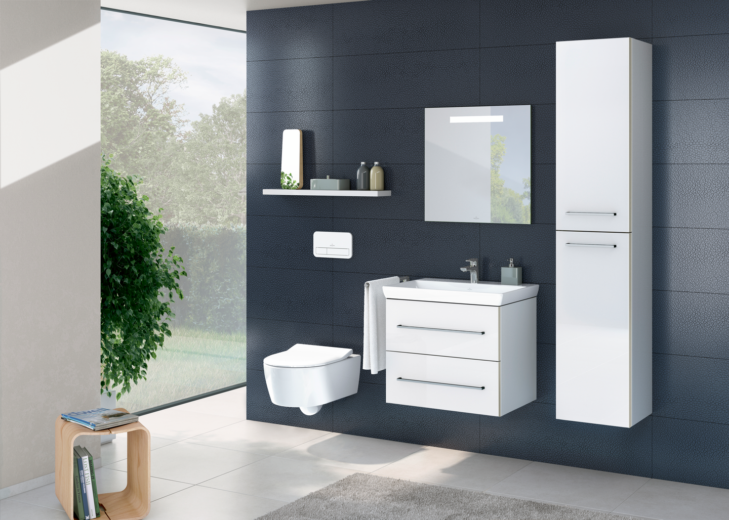Allaskaappi Villeroy & Boch Avento 60cm valkoinen ilman allasta
