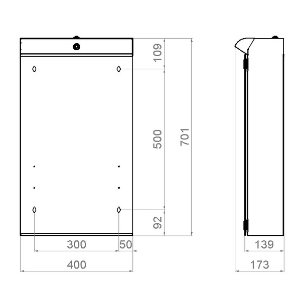 Valaisinpeilikaappi Polaria Lumena led-valo 400 oikea VVS valkoinen