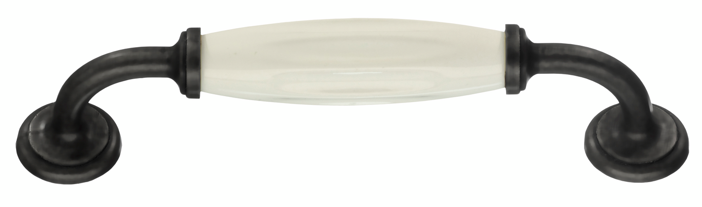 Kalustevedin Beslagsboden BB6291 128mm musta/valkoinen