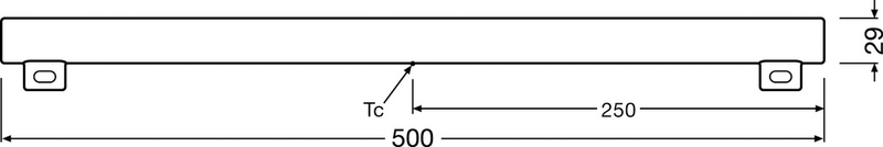 Led putkilamppu Osram Ledinestra himmennettävä 470lm 827 S14S