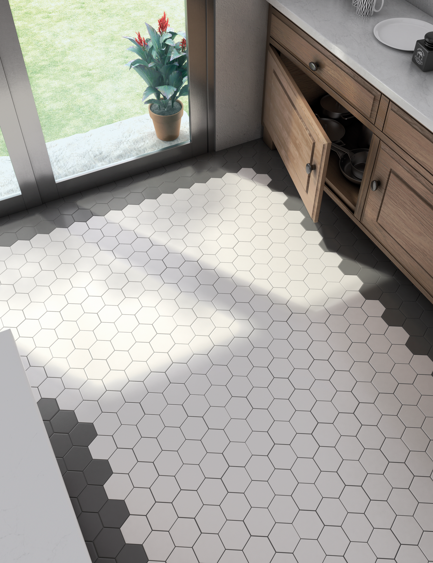 Lattialaatta Cello Scale 11,6x10,1 ruskea 0,44m²