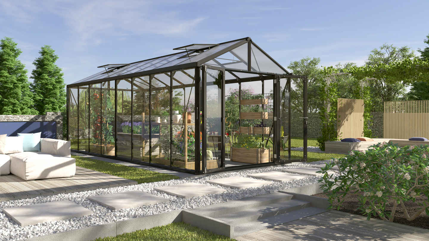 Kasvihuone Vitavia Poseidon 15700 karkaistu lasi kennolevy