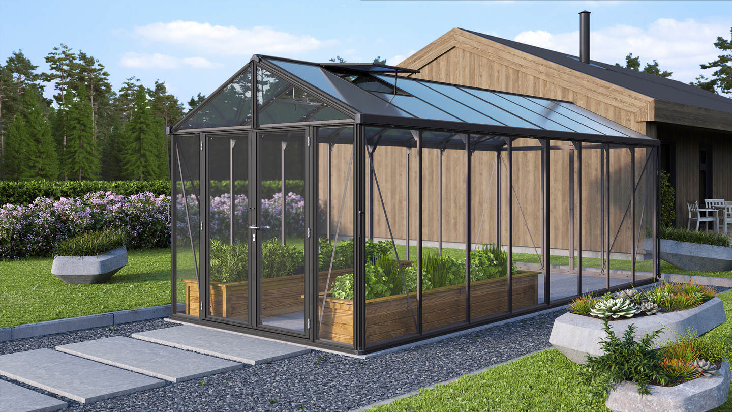 Kasvihuone Vitavia Poseidon 15700 karkaistu lasi kennolevy