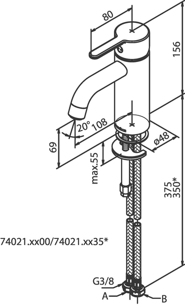 Pesuallashana Damixa 74021.61 silhouet musta