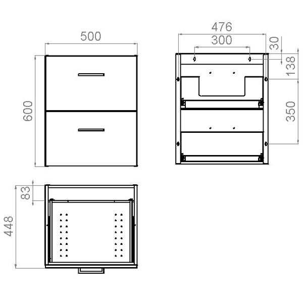 Allaskaappi Polaria Noval 500 valkoinen